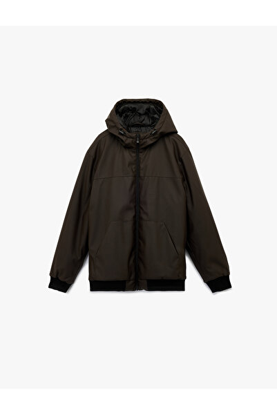 Koton Αδιάβροχο με κουκούλα με μακρύ μανίκι με φερμουάρ