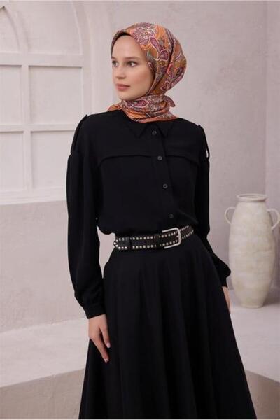 Belli Φουλάρι Tivil Pure Silk 4202 - 54 Πορτοκαλί έθνικ σχέδιο