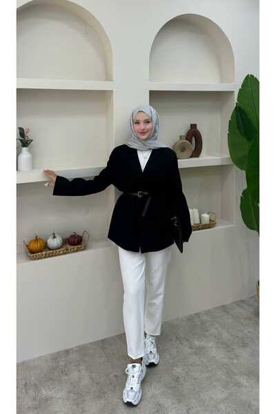 lurex moda Linen Single Button Blazer Jacket