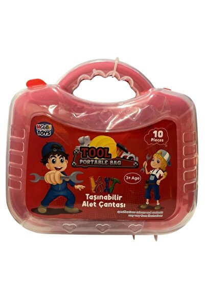 abnturk Yüksek Kalite Çocuklar İçin 10 Parça Taşınabilir Alet Çantası Seti – ...