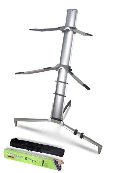 Lastvoice KS-20GR Silver Profesyonel Ultimate Org Standı Sehpası Çift Katlı Ç...