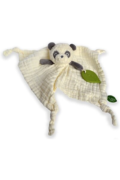 Myteddy My Teddy Panda Cotton Teething Comforter White/Grey 35x35 cm