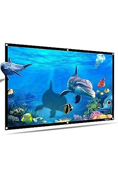 STOREMAX Pa301 100 Inç Siyah Çerçeveli Duvar Tipi Projeksiyon Perdesi PA301 1...