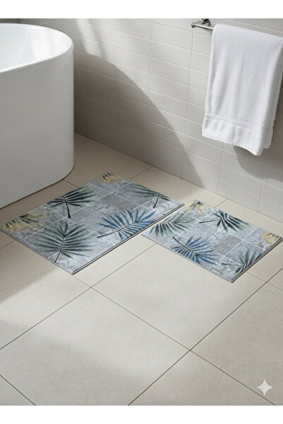Truva Grup Set of 4 Non-Slip Bath Mats, 100% Polyester PP – 2x 50x80 cm + 2x40x50 cm