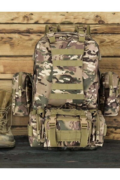 Selgot Military backpack 45 L + 3.5 L, unisex, Tactical Camo, 600D polyester
