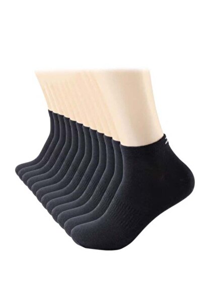 Generic 12 Pairs Of Ankle Socks Soft For Men And Women Black
