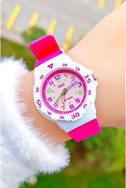 Q&Q Girl's Wristwatch 33mm Case 10 Atm Water Resistant Silicone Strap 2 Years Manufacturer Warranty