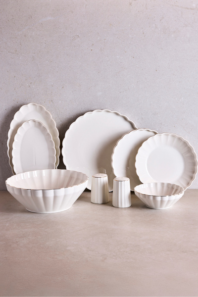 Perotti İstanbul Gold 29 Parça 6 Kişilik Porselen Gold Yaldızlı Yemek Takımı