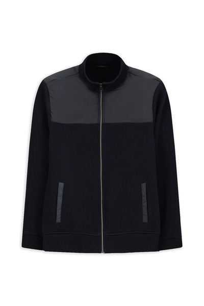 Kiğılı Regular Fit Mock Neck Scuba Detailed Bonded Coat