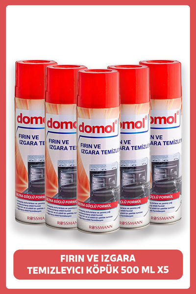 DOMOL Fırın Ve Izgara Temizleyici Köpük 500 ml x 5 adet