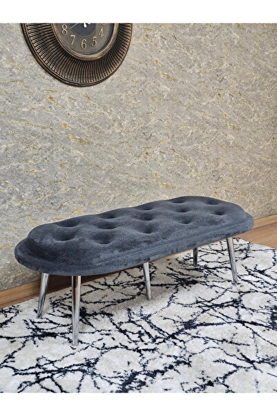 ZAFİR Ufo Oturak Bench - Krom Kaplama Sivriltme Ayak - Oturak - Bench - Puf -...