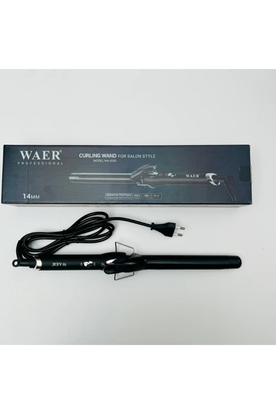 WAER Ondulator Profesional 14mm – Tambur Ceramic cu Keratină, Încălzire Rapid...