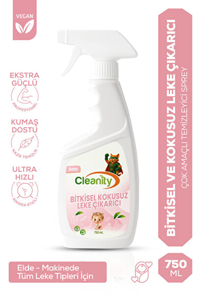 cleanity Baby - Bitkisel Kokusuz Leke Çıkarıcı 750 ml | Bebek Çamaşırı & Ev Y...