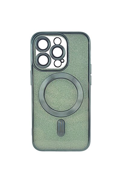Flippy Προστατευτική θήκη 2 σε 1, Flippy, για iPhone 15 Pro Max, Glitter Magsafe, TPU, Μαγνητική, Πράσινη