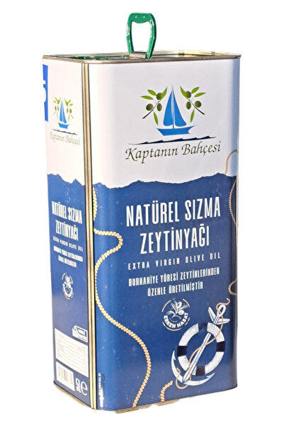 KAPTANIN BAHÇESİ ERKEN HASAT YEŞİL ZEYTİN SIZMA ZEYTİNYAĞI 5 LİTRE TENEKE AMB...
