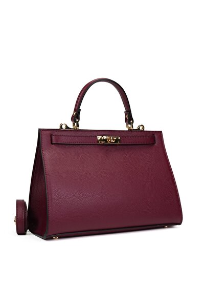 Posete Fagaras Poseta Piele Theodora - Bordo, 1 Compartiment, 1 Buzunar Inter...