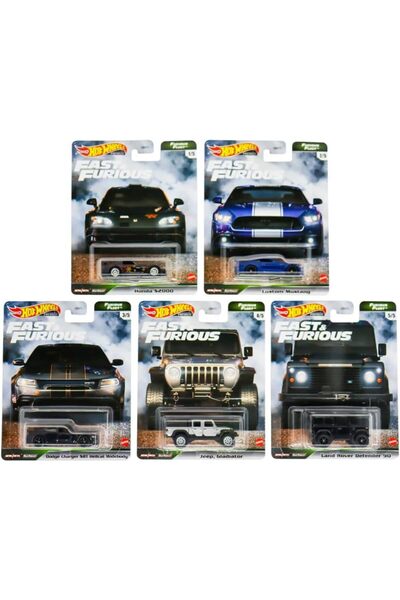 HOT WHEELS Premium F&F - Furious Fleet 5 li Set - GBW75
