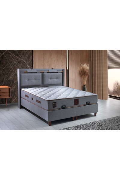 Mobilya Dükkanım Pier 140x190 Çift Kişilik Yatak, Baza, Başlık Seti PV1406