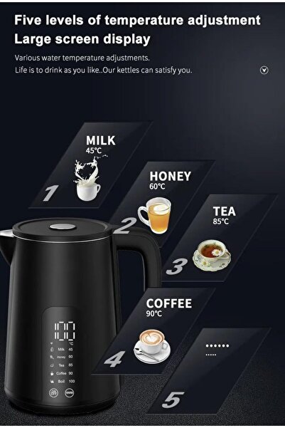 Generic Smart Electric Water Kettle with WiFi & Temperature Control, 1.7L