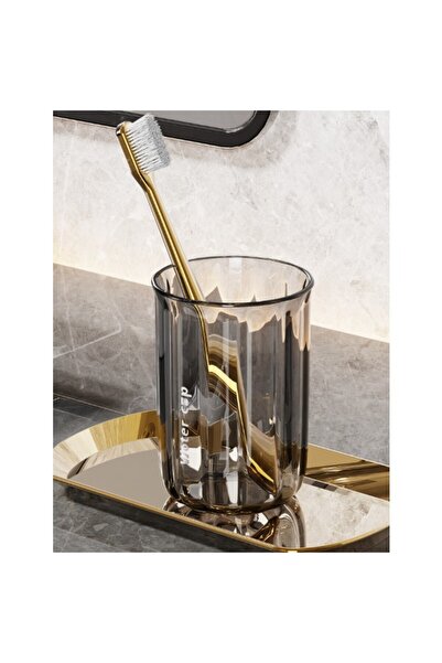 Flippy Water Rinse Cup, Flippy, for Toothbrush, 200 ml, 10.4 x 7.3 cm, Transparent Gray