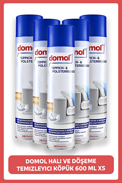 DOMOL Halı ve Döşeme Temizleyici Köpük 600 ml X5 Adet