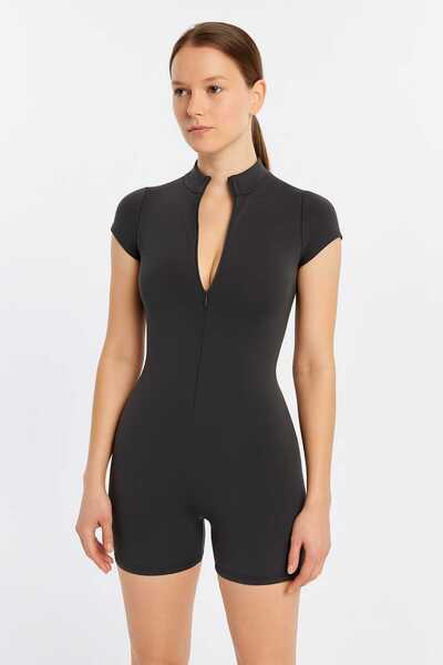 DALİAYILDIZ Mayo Şort Tulum Fermuarlı Spor Günlük Kullanım