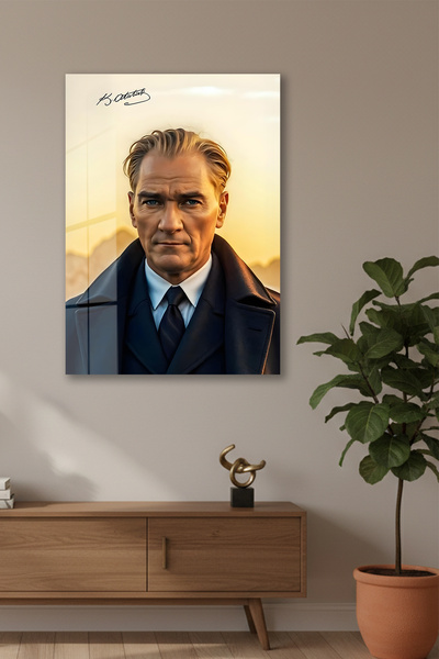 huhuli Cam Mustafa Kemal Atatürk Printed Painting Huhu837C