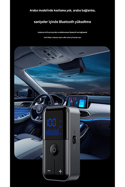MATECHNO 2 in 1 Bluetooth Adaptör Alıcı Verici Bluetooth 5.4 Receiver TF Kart Girişli Aux Wireless Araç Kiti