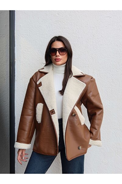 ESRAHELVACI Кожено яке с изкуствена кожа