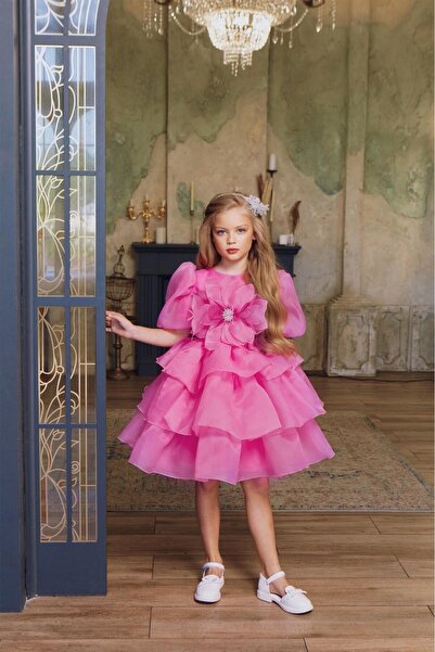 KİDY LOVE ÇİÇEKLİ TAÇLI ABİYE ELBİSE