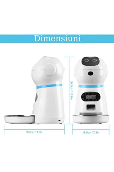 MACVI ® Automatic Feeder, 3.5L, Smart Function, Scheduled, Dry Food, Easy to Clean.