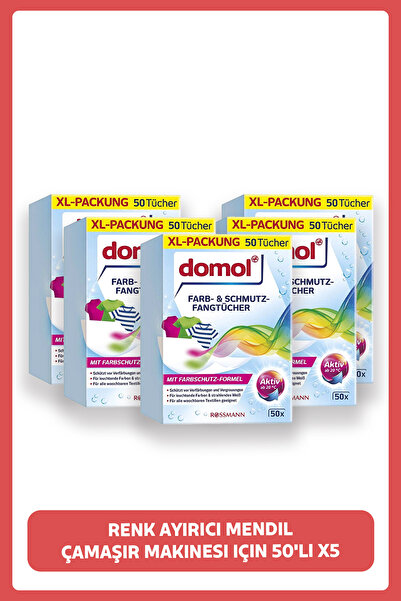 DOMOL Color Separating Wipes for Washing Machine 50Pcs X5 Pieces