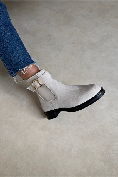 Mupa Shoes Women's Boots Beige Suede