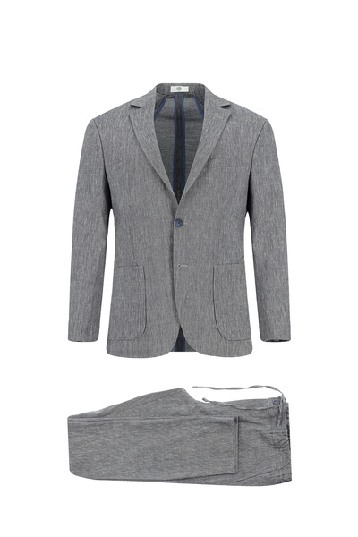 Kiğılı Slim Fit Slim Fit Linen Blended Elastic Waist Drawstring Suit