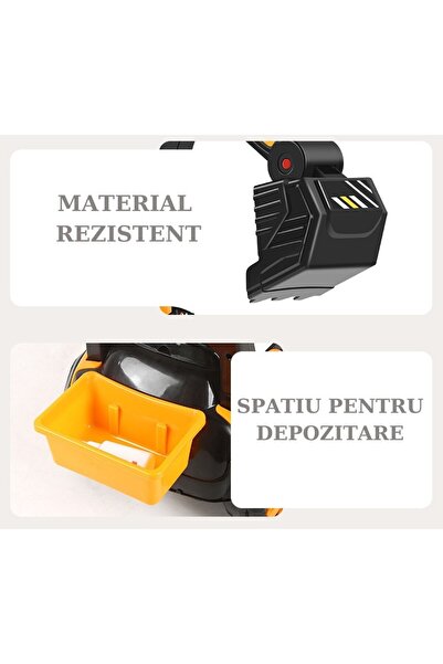 dalip Electric Excavator Ride-On, Electric Arm with Control Lever, Music & Lights, 2-7 yrs, 72x34x4