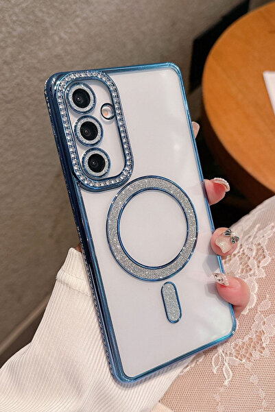 Nezih Case Samsung Galaxy S26 Uyumlu Taşlı Magsafe Şarj Özellikli Kamera Koru...