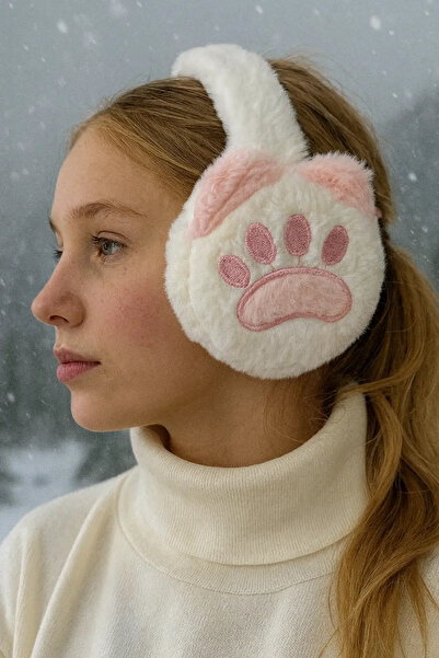 MODA Plush Headphones with Paw Print Design