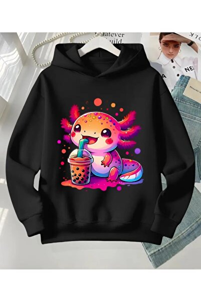 oneagılyazı Modna majica K Sa kapuljačom B Štampano za devojčice