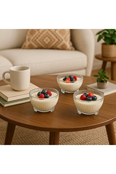 Lüks Sepeti Lama - Glass Dessert Snack Luxury Stylish Bowl - 150 ml