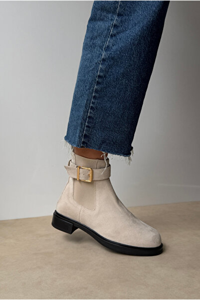 Mupa Shoes Women's Boots Beige Suede