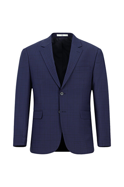 Kiğılı Regular Fit Kareli Yünlü Klasik Takım Elbise