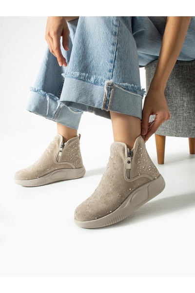 ALEMDAR AYAKKABI Γυναικείες μπότες NATURA Cream Stone