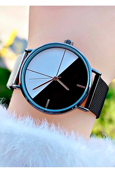 Weluxa Dual Color Straw Cord and Dial Design Women's Wristwatch