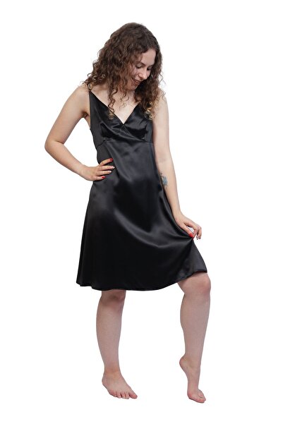 Katerinna 100% natural mulberry silk scarf. Black