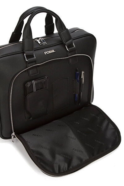 Fossil Unisex Vegan Leather 13 Inch Laptop and Briefcase with Shoulder Strap