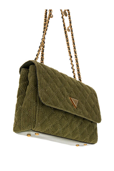 Guess Giully Women's Green Shoulder Bag Hwcg9673200-Olv