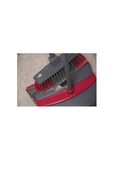 DİRT DEVIL broom and dustpan set with self-cleaning system, 92 cm handle