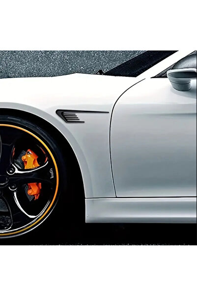 KOTO Araba Yan Amblem Motor Kaputu Havalandırma Süslemesi Sticker Siyah 30cm