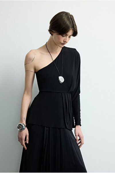 Love My Body Moda Tutkusu Tek Omuz Örme Bluz