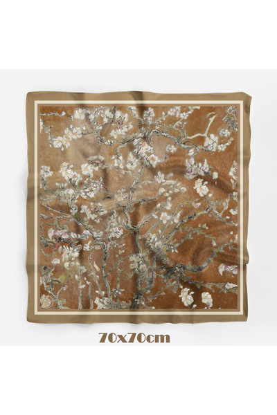 tuaipek KAHRA BLOSSOM Desen 70*70cm Bandana/Fular